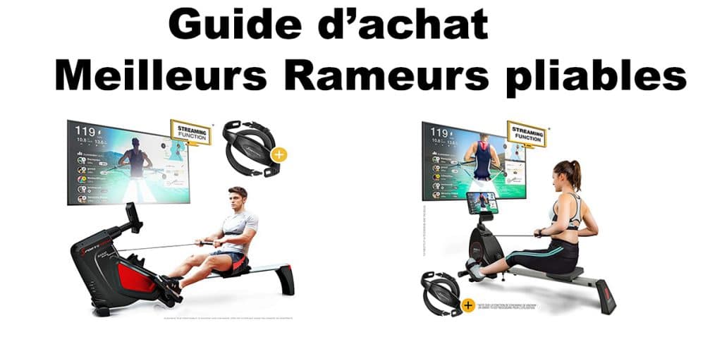 Rameur robuste pour training d'aviron réaliste à domicile - Pliable